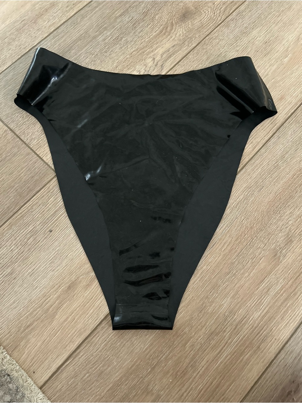 Black High-Cut Bikini latex 100% rubber  - Women Intimates